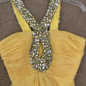 Yellow formal/homecoming beaded dress